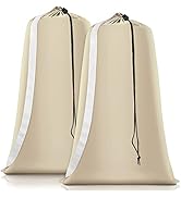 Heavy Duty Laundry Bag 2 Pack XL Nylon Laundry Bags with Straps, Washable Large Dirty Clothes Org...