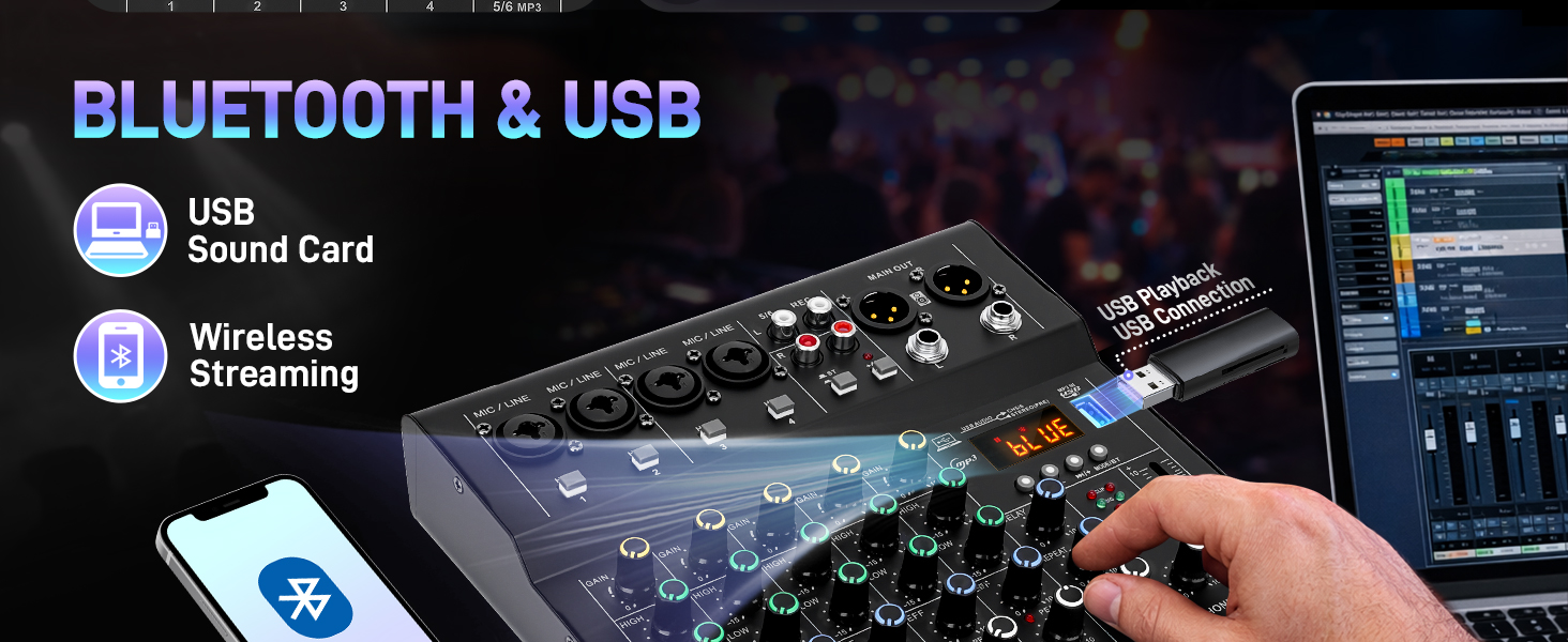 bluetooth wireless streaming and usb sound card