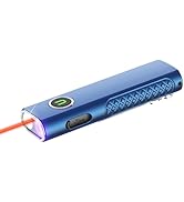 ULTRAFIRE Flat EDC Flashlight with White Light, UV and Red Beam, 1200 Lumens Rechargeable Triple ...
