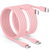 2pack 6ft USB C to C Cable, 60W Type C to Type C Fast Charging Cord for iPhone 17 16 15 Pro, Pro ...