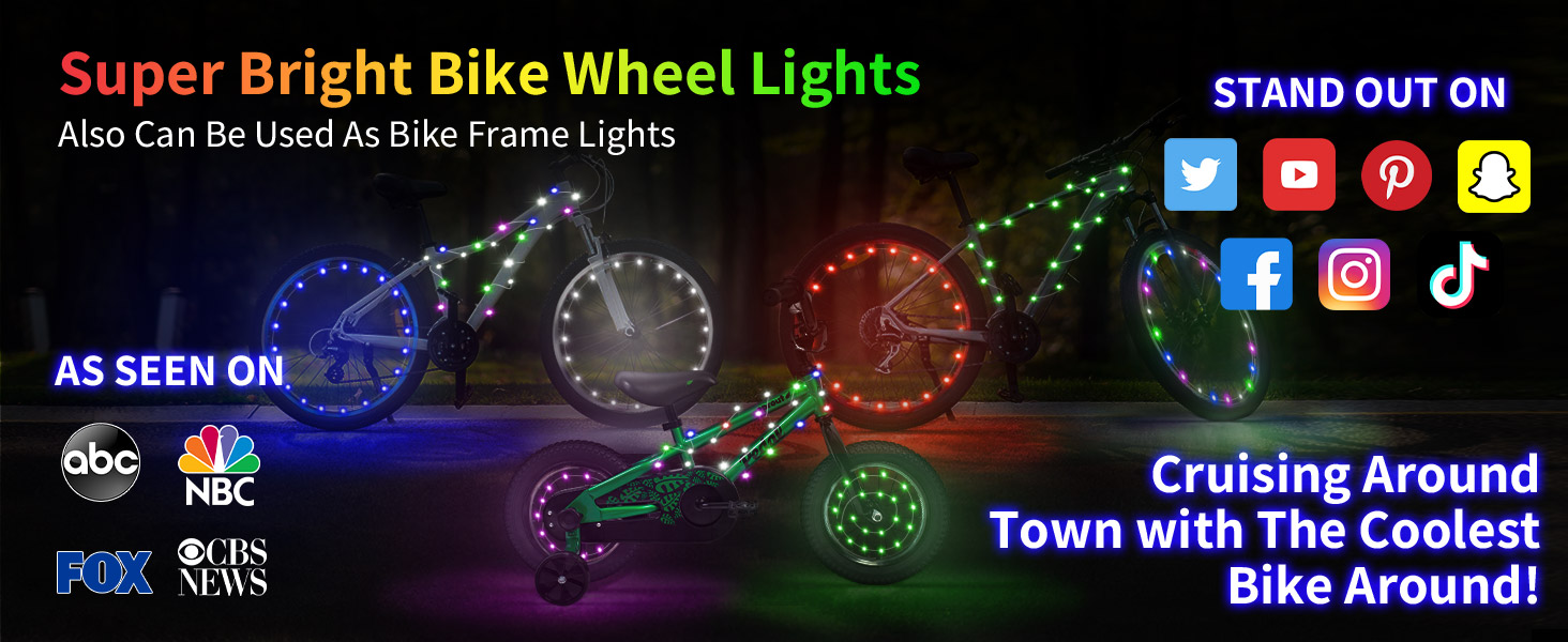Bright Bike Tire Lights - You’ll Love Cruising Around Town with The Coolest Bike Around!