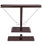 Ring Toss Game - Hook and Ring Game with Shot Ladder - 1 Button String Adjustments &amp; 30 Second Se...