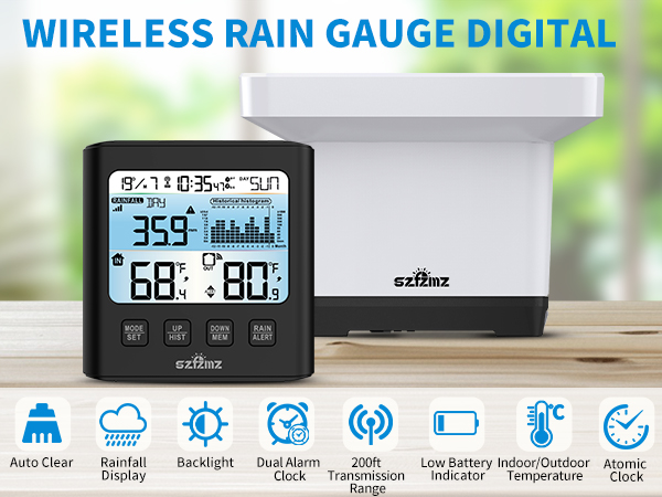 WIRELESS RAIN GAUGE DIGITAL