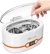KECOOLKE Ultrasonic Jewelry Cleaner, 600ml Sonic Cleaner with Digital Timer for Eyeglasses, Rings...