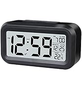 Triangle Plum Alarm Clocks for Bedrooms,Digital Alarm Clock with LCD Screen,Snooze,12/24H,Battery...