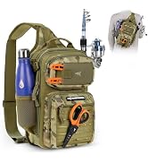 KastKing BlowBak Tactical Sling Tackle Bag-Lightweight Fishing Backpack Storge Fishing Gear and E...