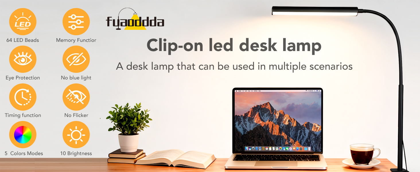 clip-on led desk lamp