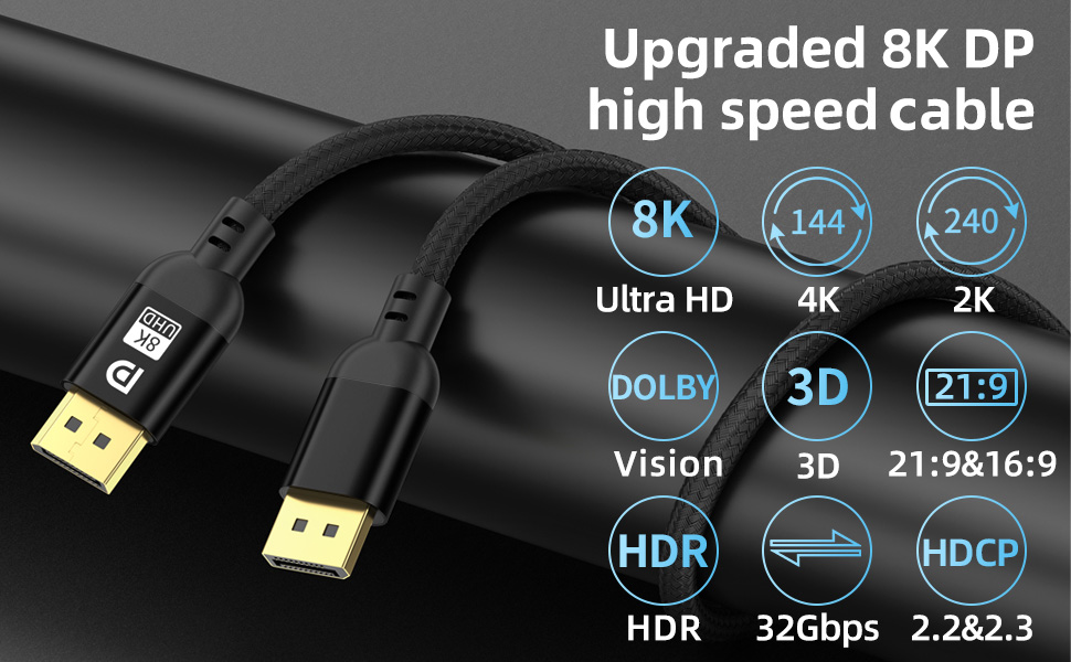 Full support for 8K and other advanced parameters