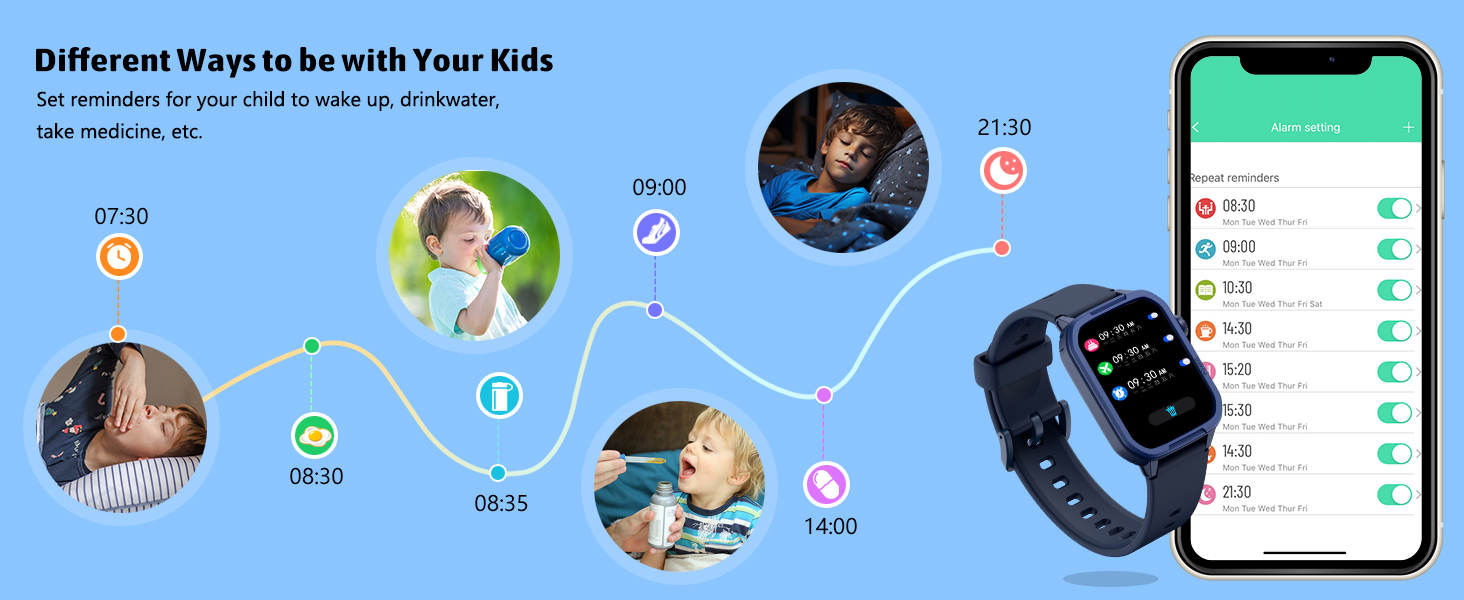kids watch with reminders 