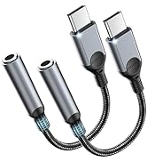 ZOOAUX USB Type C to 3.5mm Headphone Jack Adapter (2-Pack), USB C to Aux Audio Dongle Cable Cord ...