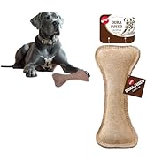 SPOT Dura-Fused Leather Large Bone Dog Toy – Real Leather &amp; Jute Fabric, Double-Stitched &amp; Durabl...