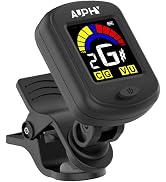 AUPHY Rechargeable Guitar Tuner-With Guitar, Ukulele, Violin, Chromatic Tuning Modes,Built-in Lit...