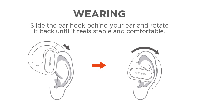 headphone wireless 1More S30 Fit SE bluetooth earbud microphone over android earphones open