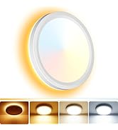 Fairdeer 7 Inch LED Ceiling Light with Night Light, 15W 1500LM 3000K Warm to 6500K Cold Light Sel...