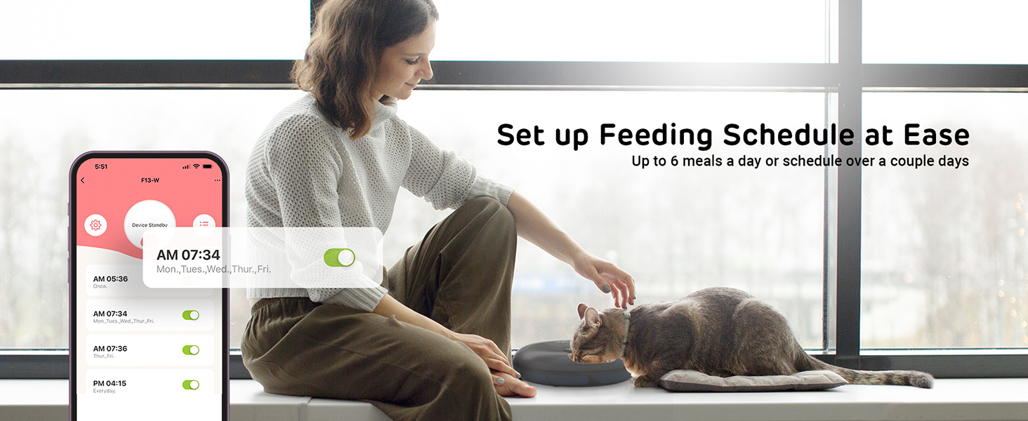 automatic cat feeder wet food dry food
