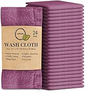 Softolle 100% Cotton Ring Spun Wash Cloths – Bulk Pack of Washcloths – 12x12 Inches – Wash Cloth ...