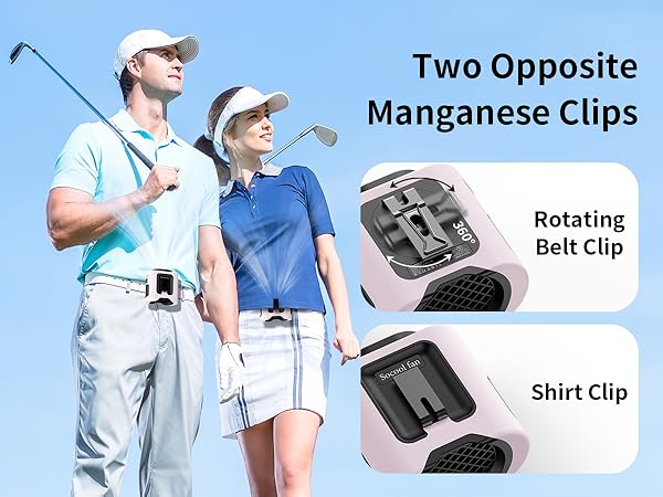 belt fan clip on waist portable cooling fan