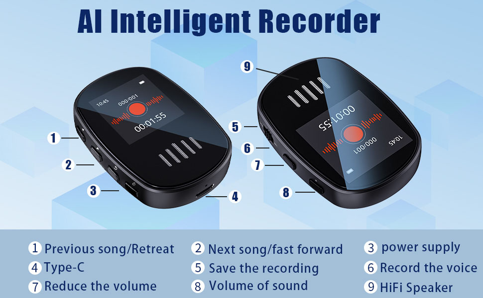 One click recording, easy to operate