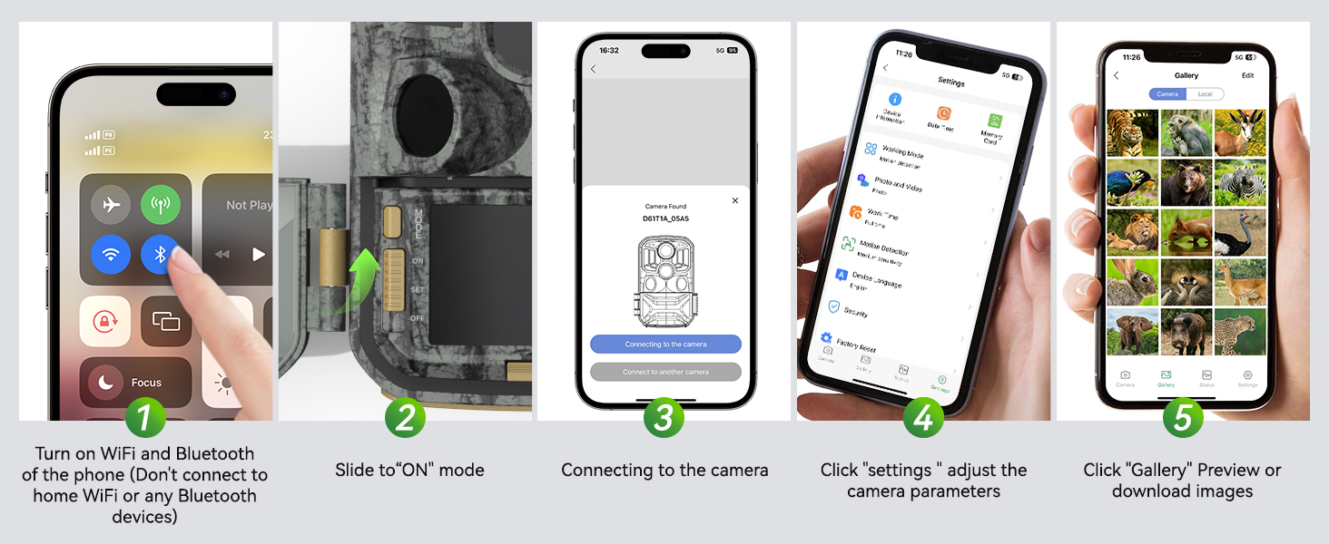 Wi-Fi Connection and Free Mobile App(TrailCam Mobile)