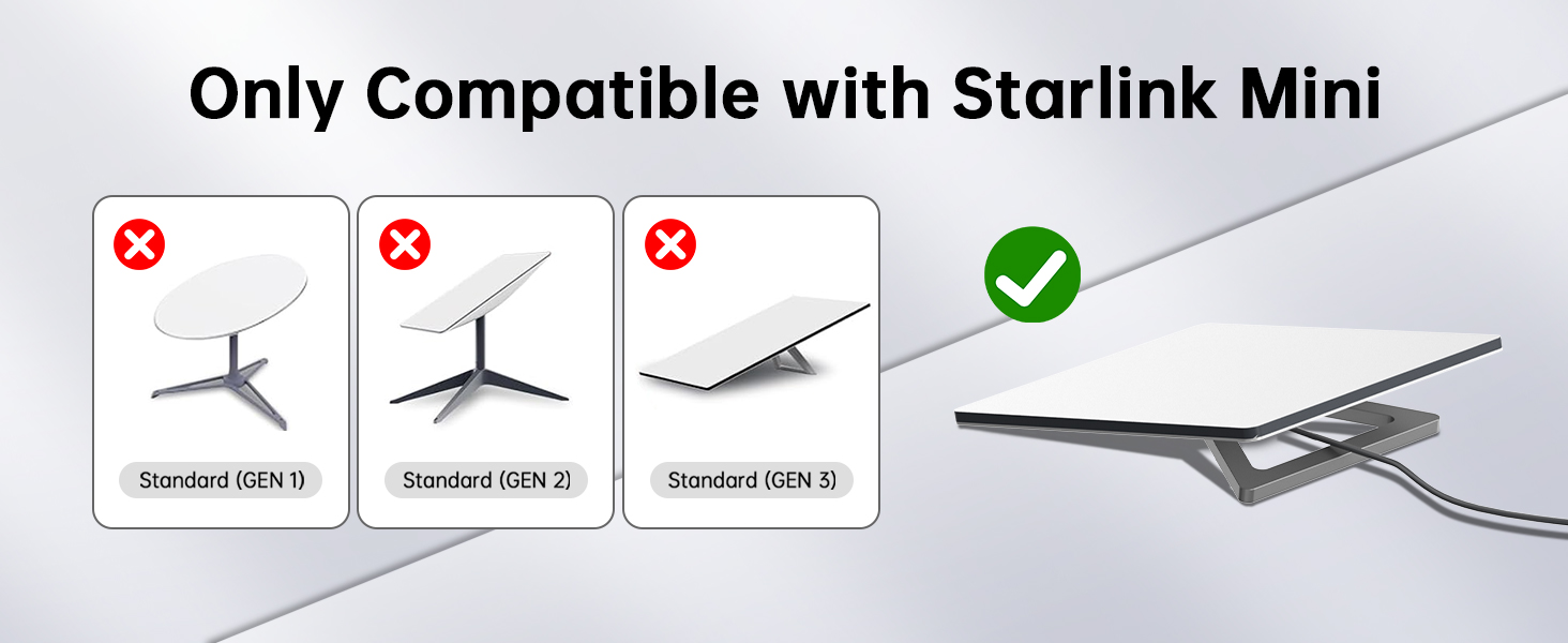 Only compatible with model Starlink Mini