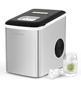 CROWNFUL Ice Maker Machine for Countertop, 9 Bullet Ice Cubes S/L Ready in 7 Minutes, 26lbs/24H, ...