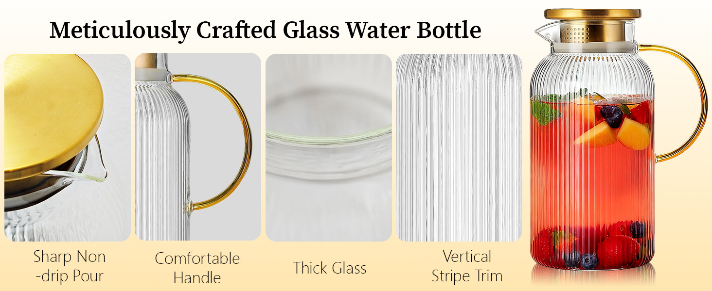 Meticulously Crafted Glass Water Bottle