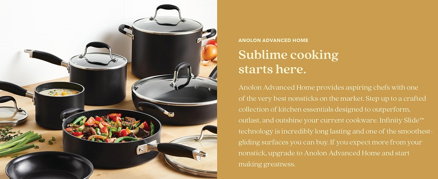 anolon cookware with food inside
