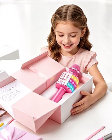 Toddler Echo Microphone, Colorful Flashing Light Toy Mic for Kids