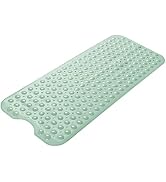 AmazerBath Mint Green Bathtub Mat Non Slip Bath Mat for Tub, 40 x 16 Inches Shower Mat Non Slip w...