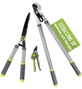 Altdorff Garden Loppers Pruning Shears, Updated 3PCS Hedge Clippers Combo Set, Branch Cutter with...