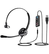 VoicePro 30 Premium USB Office Headset with Noise Canceling Microphone, in-Line Call Controls and...