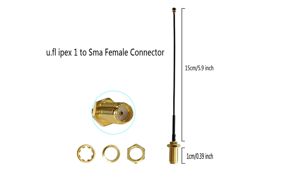 u.fl ipex to sma female conentcor cable