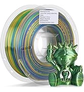 LANDU Silk PLA Filament 1.75mm 3D Printer Multicolor Filament Gradient Color Changing Filament 1k...