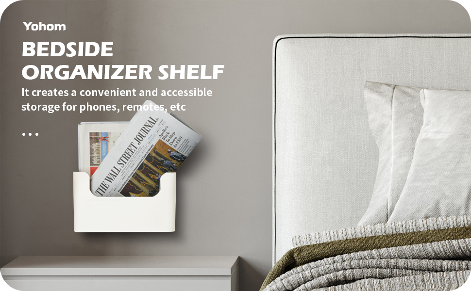  YOHOM File Organizer Plastic Wall File Folder bedside shelf organizer magazine rack