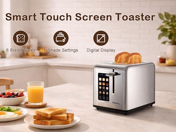 Mecity Toaster 2 Slice Touch Screen Control