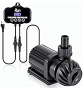 AQQA 800-3200GPH Controllable Water Pump,Circulation Make Wave/Feed Mode/20 Options Flow Adjustab...