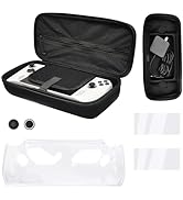JDGPOKOO 6 in 1 Accessories Kit for Asus Rog Ally, Handheld Case with TPU Clear Protective Case C...