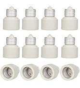 ALUCSET 12 Pcs Medium Screw Base to Medium Base Light Bulb Socket Porcelain Extender, E26 E27 to ...
