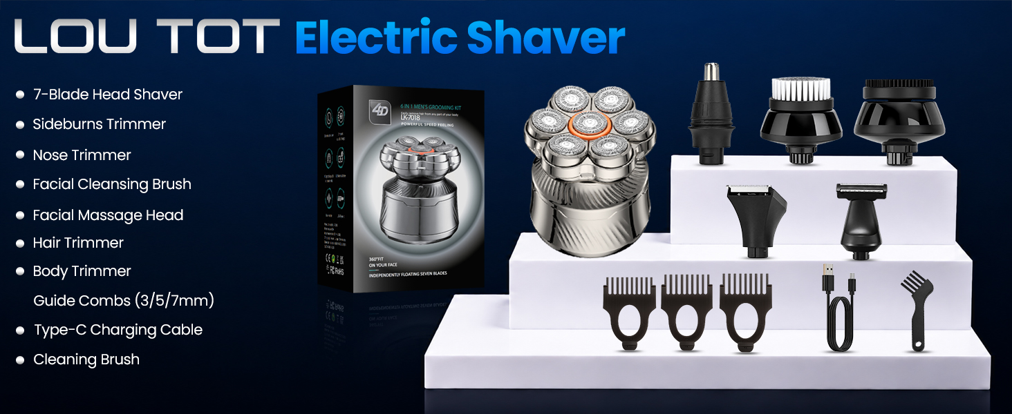7D Head Shaver for Bald Men