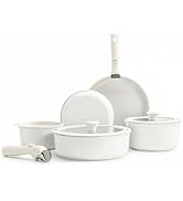 SENSARTE 10 Piece Pots and Pans Set, Nonstick Detachable Handle Cookware, Induction Kitchen Cookw...