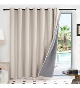 Deconovo 100% Blackout Patio Door Curtain, Linen Look Grommet Panel for Sliding Glass Door and Be...