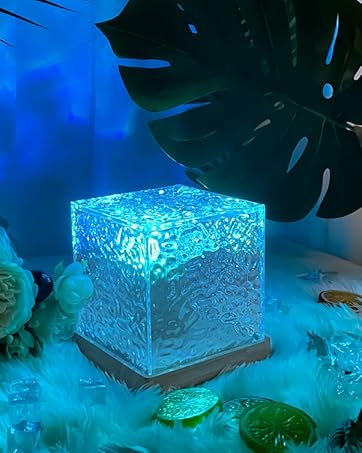 16 Colors Gradual Rotating Flame Water Lamp