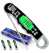 Meat Thermometer Digital, IP67 Waterproof Food Thermometer for Cooking and Baking, Instant Read M...