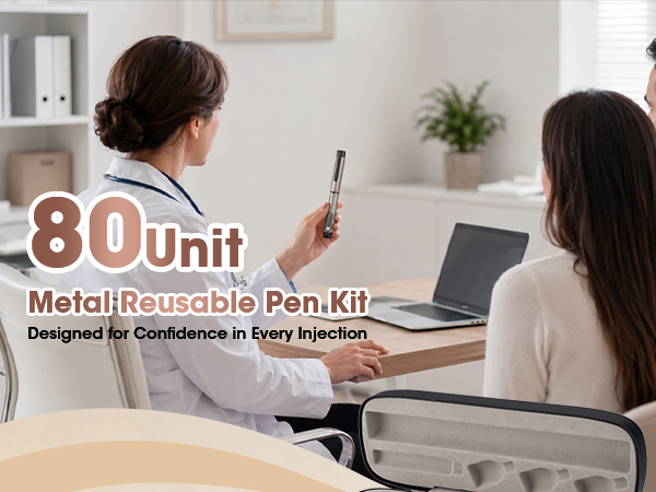 80 Unit Peptide Pen Injector with Adjustable Dose Dial