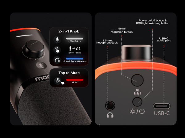 wireless dynamic gaming microphone for pc