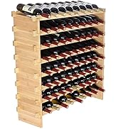 VEVOR 8-Tier 72 Bottles Stackable Modular Wine Rack, Freestanding Wines Holder Display Shelf, Sol...
