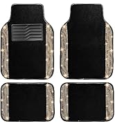 NBTEPEM Gold Bling Car Floor Mats Full Set, Universal Fit Most Cars,SUV, Trucks, 4 pcs Sparkle Gl...
