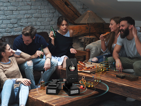 Gifts for Men Women, Bluetooth Speaker Phone Stand with wireless Charging