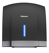 POLASEN Hand Dryer Commercial Black with 2 Pin Plug 110V Automatic Compact High Speed Air Wiper A...