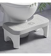 Squatting Toilet Stool for Adults, 7 Inch Poop Stool Adult, Toilet Stool Squat Adult, Non-Slip Po...